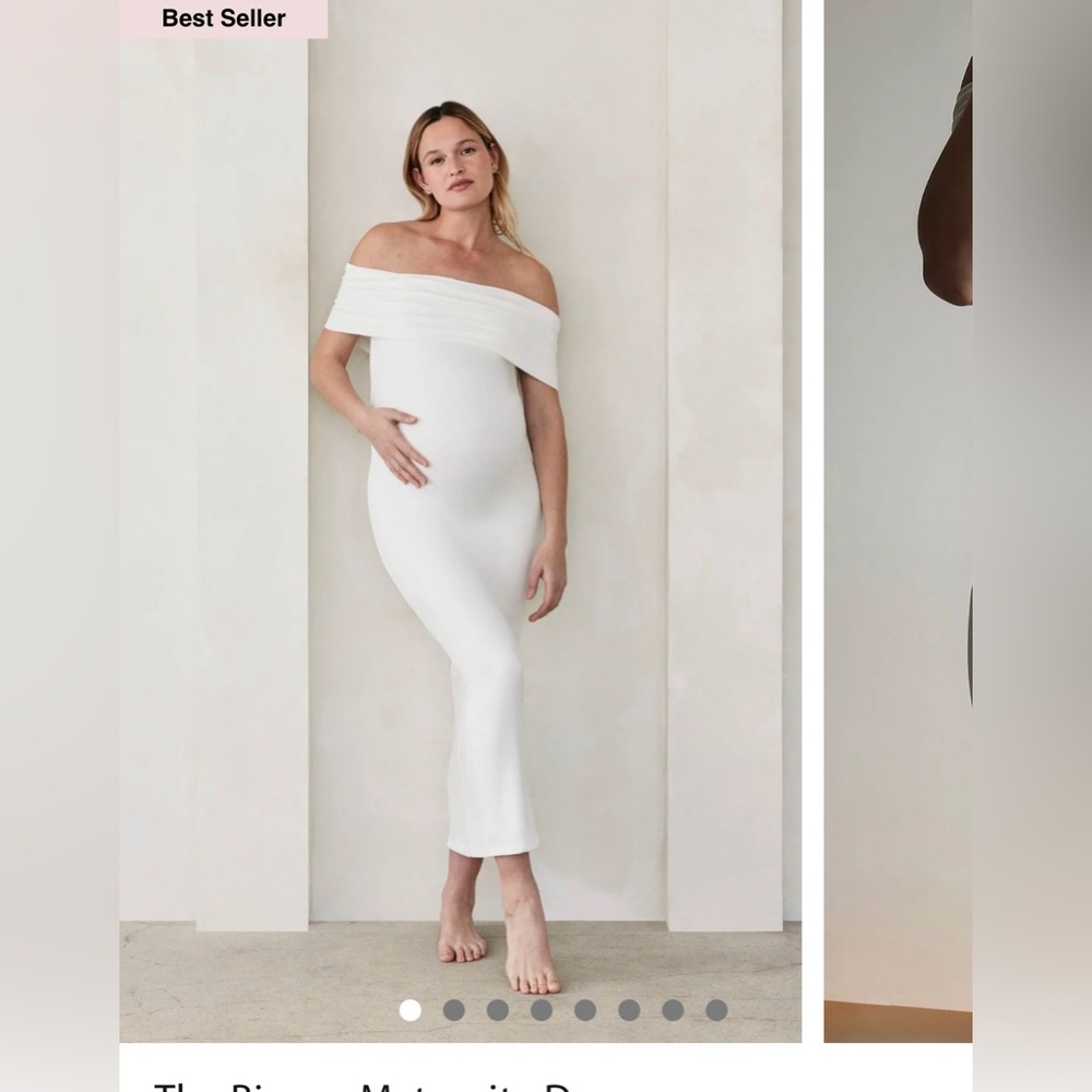 The Bianca Maternity Dress, Ivory